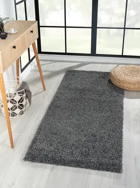 My Flair Teppich "My Shaggy" rechteckig dunkelgrau 200 x 80 cm