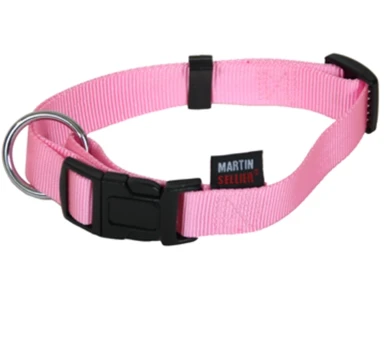 MARTIN SELLIER Basic halsband nylon roze 20-30x1 cm