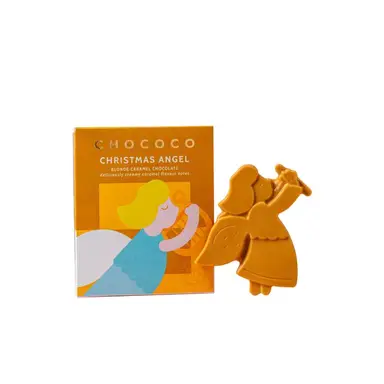 Chococo Caramelised Blonde Chocolate Christmas Festive Angel Shape 45g
