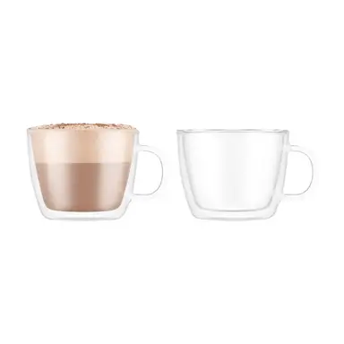 Bodum BISTRO - Lot de 2 tasses à café latte à double paroi - 450 ml