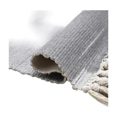 Ashler Baumwoll-Teppich Boho-Teppich gewebt mit Fransen für Innen und Außen, schmutziger, Tuft-Teppich, maschinenwaschbar, Fußmatte, Landhaus-Teppich für Wohnzimmer, Schlafzimmer, Küche Dekoration 940850573 Grau