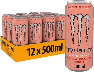 MONSTER Ultra Peachy Keen 12x500ml [Incl. €1,80 statiegeld] Perzik