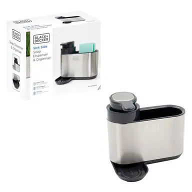 BLACK + DECKER Sink Tidy with Dispenser Stainless Steel