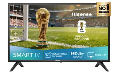 Hisense 32E4QT Fernseher, 32 Zoll, DLED, Smart TV, Game Mode, AI Sports Mode, Dolby Audio, Dolby MS12, DTS Virtual X, HDR10, HLG, Full HD, Hoher Kontrast, Rauschunterdrückung [2025] [Energieklasse F]