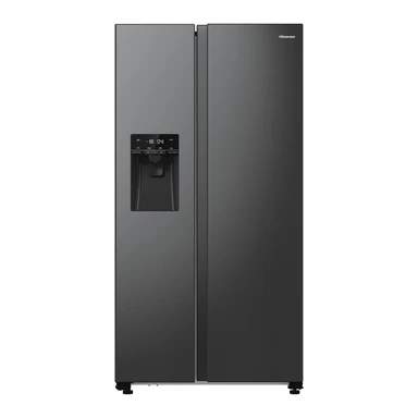 Hisense PureFlat RS5P535NTFDUK Non-Plumbed Total No Frost American Fridge Freezer - Black Stainless Steel - D Rated