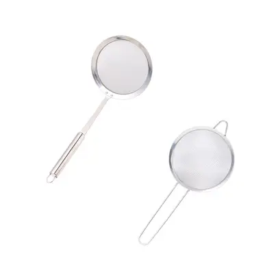 BJ 304 Edelstahlsieb, Sieb, Sieb, Sojamilchsieb, Sieb, feinmaschig, Aufschäumlöffel, Mehlsieb, zweiteiliges Set