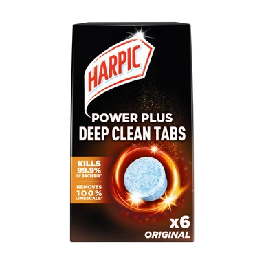 Harpic Power Plus Deep Clean Toilet Cleaner Tablets, Original, 6 Tablets