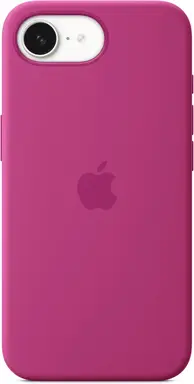 Apple offizielles Silikon Case für iPhone 16e, fuchsia