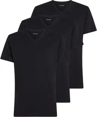 Calvin Klein S/S V NECK 3PK UB1 Men's Underwear 3-Pack Black 4XL