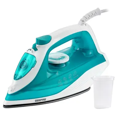 Geepas Steam Iron | Clothes Dry & Steam Press，1750W Blue