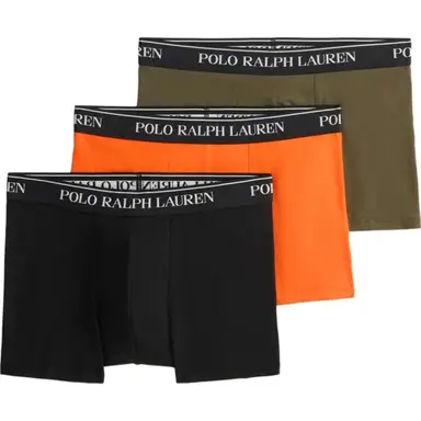 Ralph Lauren Classic Cotton-Blend Trunk 3-Pack - Orange/Green/Black 