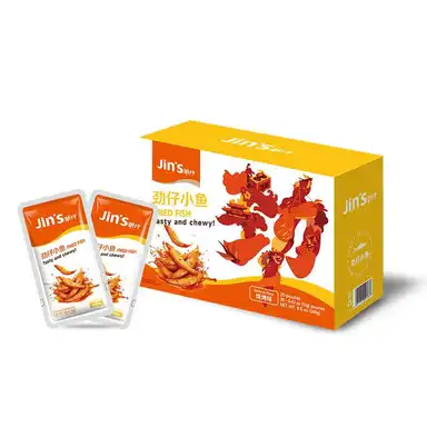 Jin Zai Gedroogde Vis Barbecue Smaak 12g*20 Verpakkingen