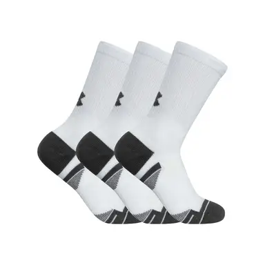 Under Armour Performance Tech Unisex 3-Pack Crew Socks - White