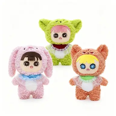 Guaranteed4Less - Jouets - Peluches - 82843 - Animals qui font semblant d’être des enfants aux gros yeux - 23 cm - 20 (modèle aléatoire)