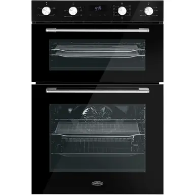 Belling BEL BI903MFC 90cm Built-In Double Multifunction Oven - Black/Stainless - A Rated