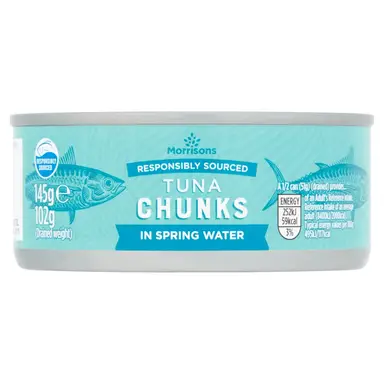 Morrisons Fad Free Tuna Chunks In Spring Water 145g