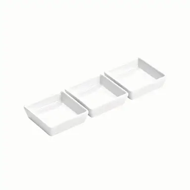 Maison by Premier Elegant Set of 3 Entree Square Serving Dishes, Porcelain Serving Dishes, Versatile Serving Dishes