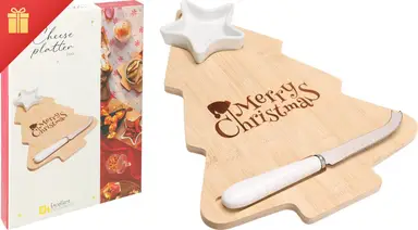 Koopman Kaasplank met Kom en Mes