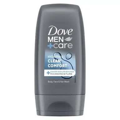 Dove Men+Care Gel Douche Hydratant 3-en-1 Cheveux, Visage et Corps Clean Comfort 55