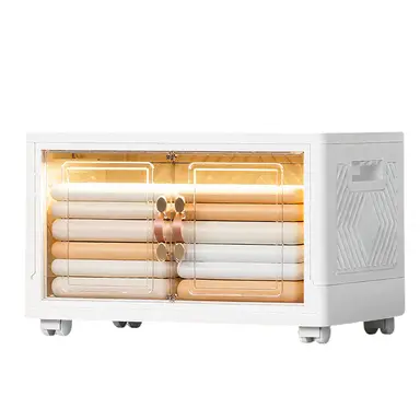 SNSP enkellaags opvouwbare opbergbox, opbergkast voor kleding, speelgoed, snacks en boeken, voor thuis, woonkamer, slaapkamer en studentenappartement, 48 L, 1 stuk
