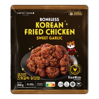 Rengi Koreaanse gefrituurde kip zonder bot - zoete knoflook - 250 g