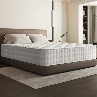 GTIMEX 7-zone springmatras met hoeslaken, 160 x 200 cm, hoogte 22 cm, hardheidsgraad H3, ademend, rugondersteunend, orthopedisch