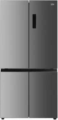 Beko MultiDoor fridge-freezer combination, D, 39 dBA (C), 466 l, NoFrost, multifunction display, HarvestFresh, metal interior rear panel, 180.0 x 79.0 x 73.0 cm; stainless steel look