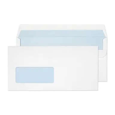 Blake Everyday  Window Self Seal  Envelopes White 90GSM 110x220mm, Pack of 500
