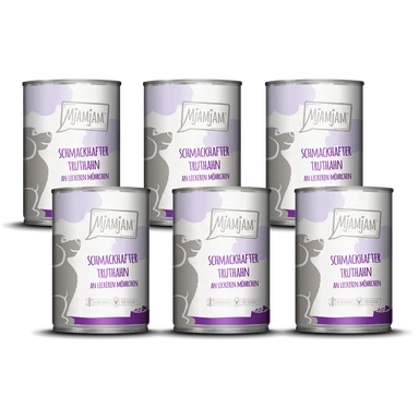 MjAMjAM Hunde Nassfutter schmackhafter Truthahn an leckeren Möhrchen 6x400g