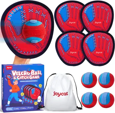 JoyCat Toss and Catch Ball Game Set,Kids Toddler Baseball Glove,Beach Yard Outdoor Games,Sports&Outdoor Play Kids Toys for Family,Birthday for Ages 3 4 5 6 7 8-12 Year Old Boys Girl