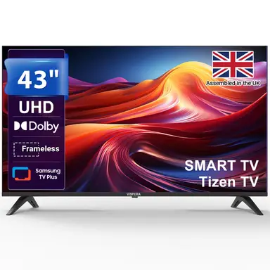 VISPERA 43" Direct LED 4K HDR Smart Tizen OS TV- TI43ULTRA (Dolby Audio)