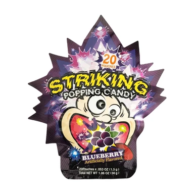 Striking Blueberry Flavour Popping Candy 30g