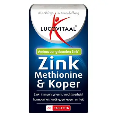 Lucovitaal Zink Methionine & Koper 60 tabeletten