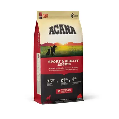 Acana Sport & Agilität Hundefutter, Trockenfutter, 17 kg (frisches Huhn, gefriergetrocknetes Huhn und Putenleber)