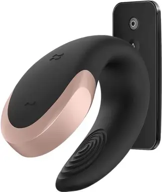 Satisfyer Double Love Black Koppels Speeltje - Dubbele Vibrators - App en Afstandsbediening - Oplaadbaar via USB