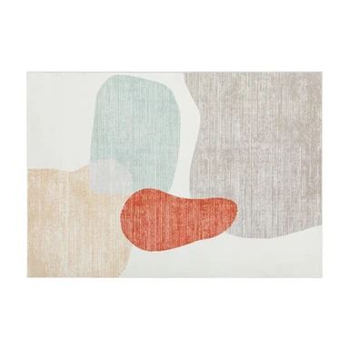 J.ZAO Ultrazacht kasjmier-achtig vloerkleed, modern en minimalistisch Stijl 4 , antislip en waterbestendig, 160x230 cm, perzikkleur