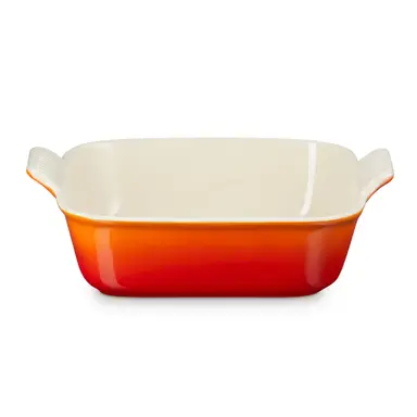Le Creuset Auflaufform Tradition quadratisch 23 cm Ofenrot