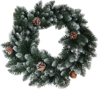 WREATH 60CM 150 TIPS GREEN