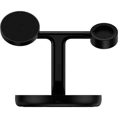 Baseus 3-in-1 kabelloses magnetisches Ladegerät 20W Cluster Schwarz mit Schnellladegerät 12V/2A (EU) Cluster Schwarz + USB für Typ-C 3A 1 m, kompatibel mit iPhone 17/16, Samsung, Google Pixel