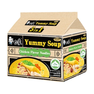 Baixiang Soupe de nouilles au poulet Halal - 5 x 96 g