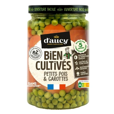 D'AUCY Bien cultivés Petits pois et carottes - 250 g