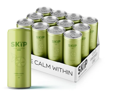 SKIP Lemon & Basil Cold Pressed CBD - 12x250ml