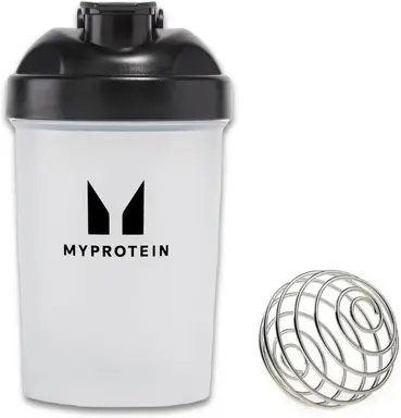MyProtein Plastic Protein Nutrition Shaker Bottle Clear Black - 400ml