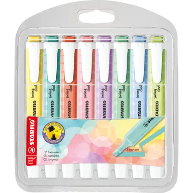 STABILO Swing Cool Pastel - Highlighter - Pack of 6 - Assorted Colours