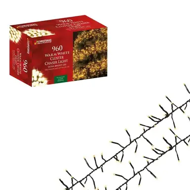 Christmas Workshop 960 LED Warm White Cluster Chaser Light