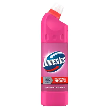 Domestos Thick Bleach Toilet Cleaner, Pink Power, 750ml