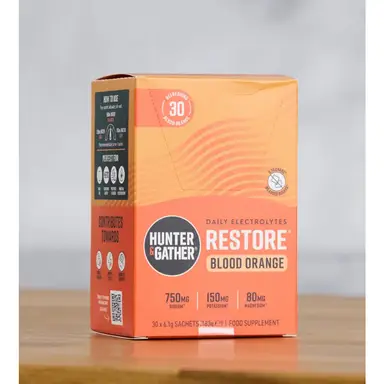 HUNTER & GATHER Restore Electrolytes Blood Orange Hydration Support Sachets Flavour - 30 Sachets