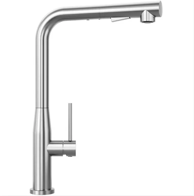 Mitigeur d’Évier de Cuisine Orientable 360°, Haute Pression, Douchette Extractible