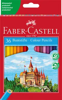 Faber-Castell Classic Colour Pencils, Assorted Colours, Wallet of 36