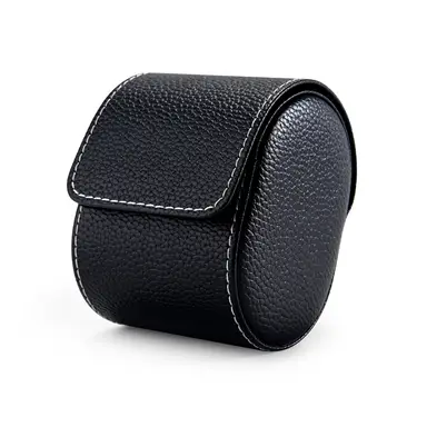 Boîte à montres Oirlv, boîte de rangement en cuir de luxe pour montres 1 fente Étui de voyage pour une seule montre Boîte à bijoux cadeau pour homme et femme Noël Anniversaire Anniversaire (Marron, Noir), Idée de cadeau